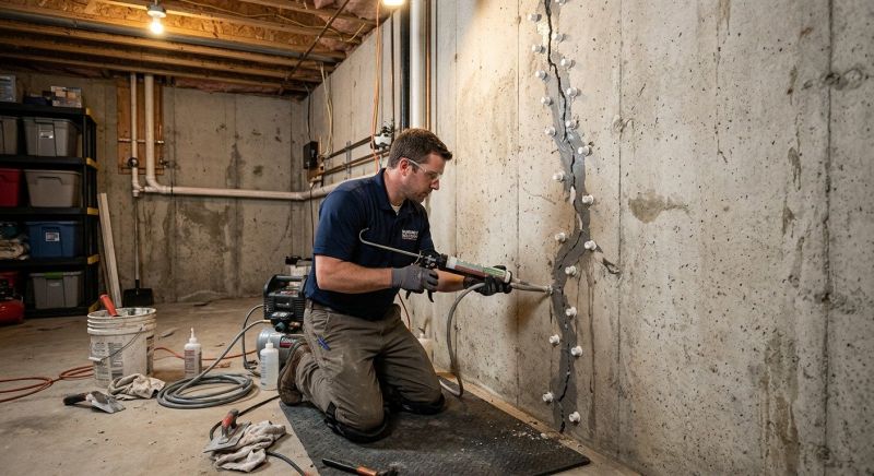 Basement Crack Repair in Summit County, OH