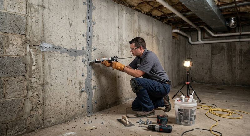 Basement Crack Repair in Summit County, OH