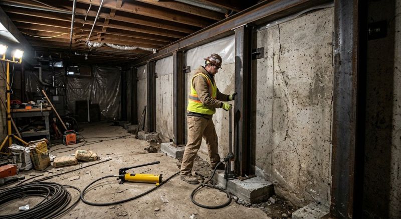 Basement Stabilization in Summit County, OH