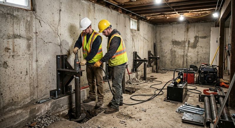Basement Stabilization in Summit County, OH