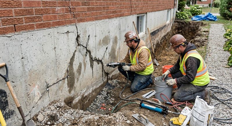 Cracked Foundation Repair in Akron, OH