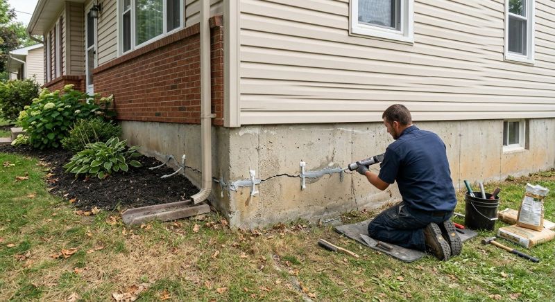 Cracked Foundation Repair in Barberton, OH