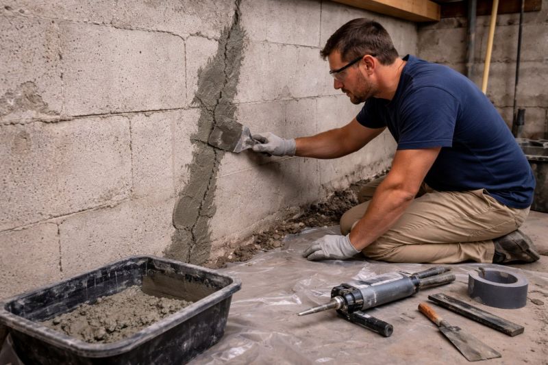 Foundation Crack Repair in Kent, OH