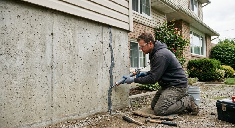 Foundation Crack Sealing in Summit County, OH