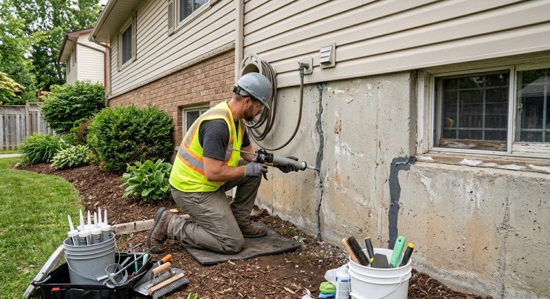 Foundation Crack Sealing in Summit County, OH
