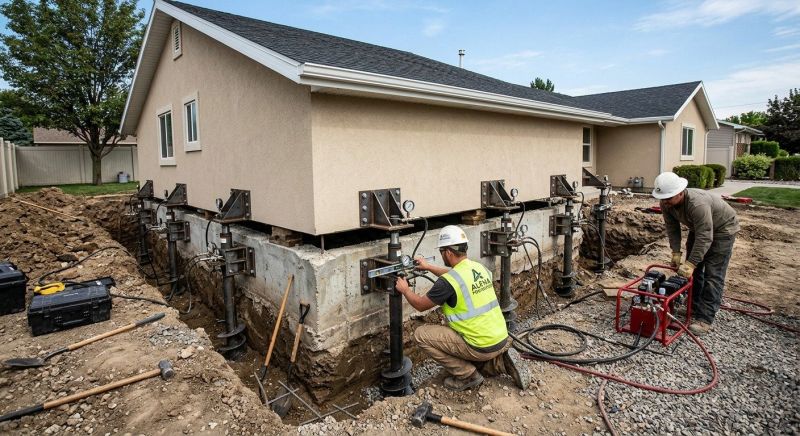 Foundation Pier Leveling in Summit County, OH