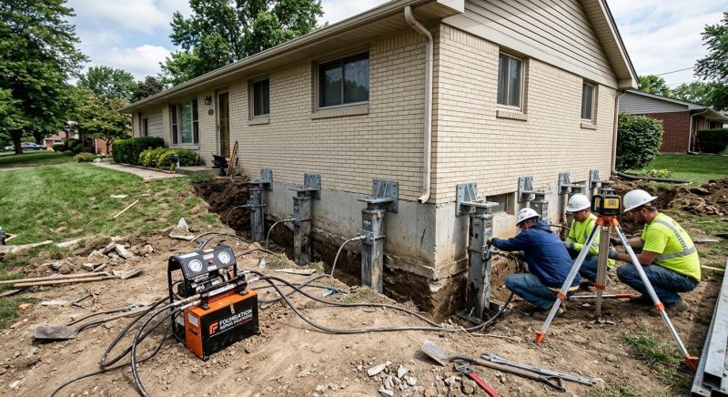 Foundation Pier Leveling in Summit County, OH