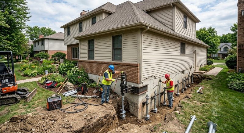 Helical Pile Installation in Summit County, OH