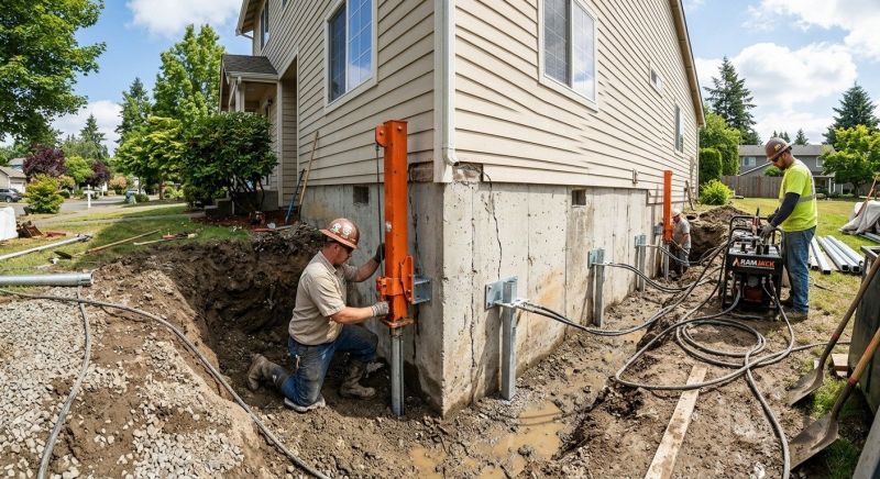 Sinking Foundation Repair in Brecksville, OH