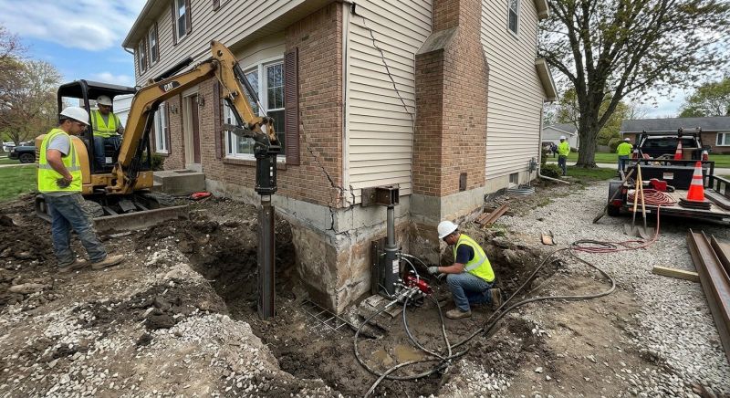 Sinking Foundation Repair in Hudson, OH